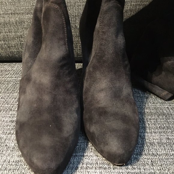 Charcoal suede stretch thigh-highs by Ron White, s39 - Picture 4 of 14